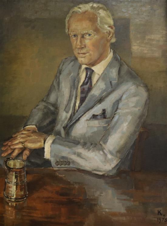 Oil seated Gentleman with tankard